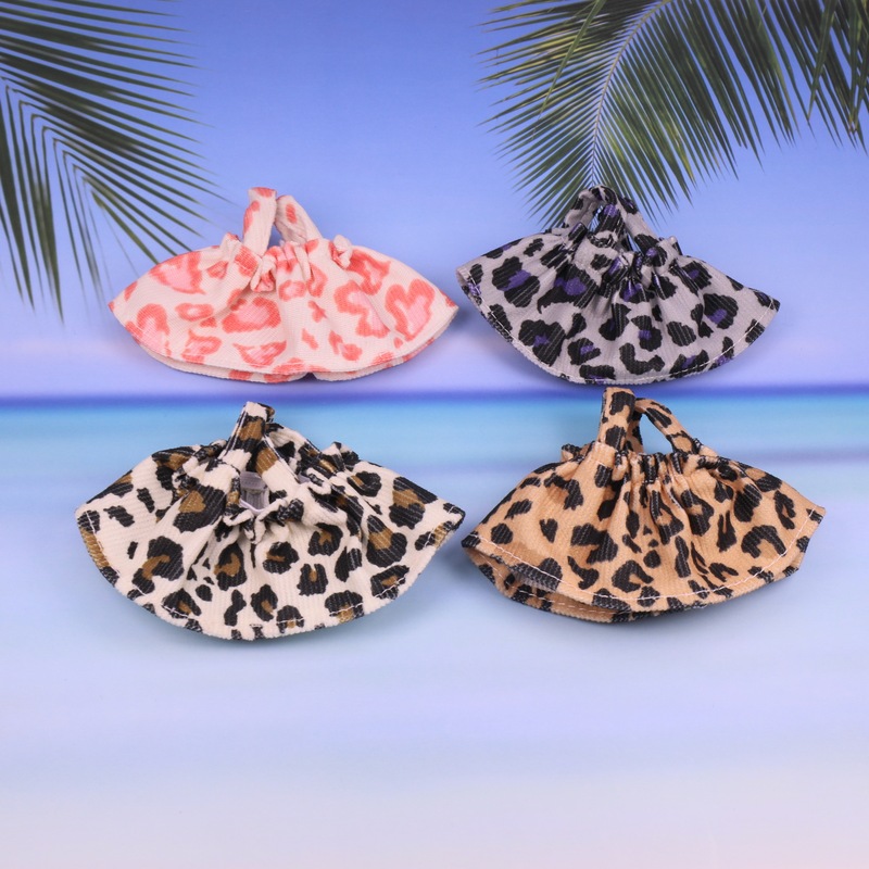 Doll Clothes Labubu Kt Cat Crying Doll Crybaby Leopard Print Dress Doll Clothes Plush Toy Doll Outfit