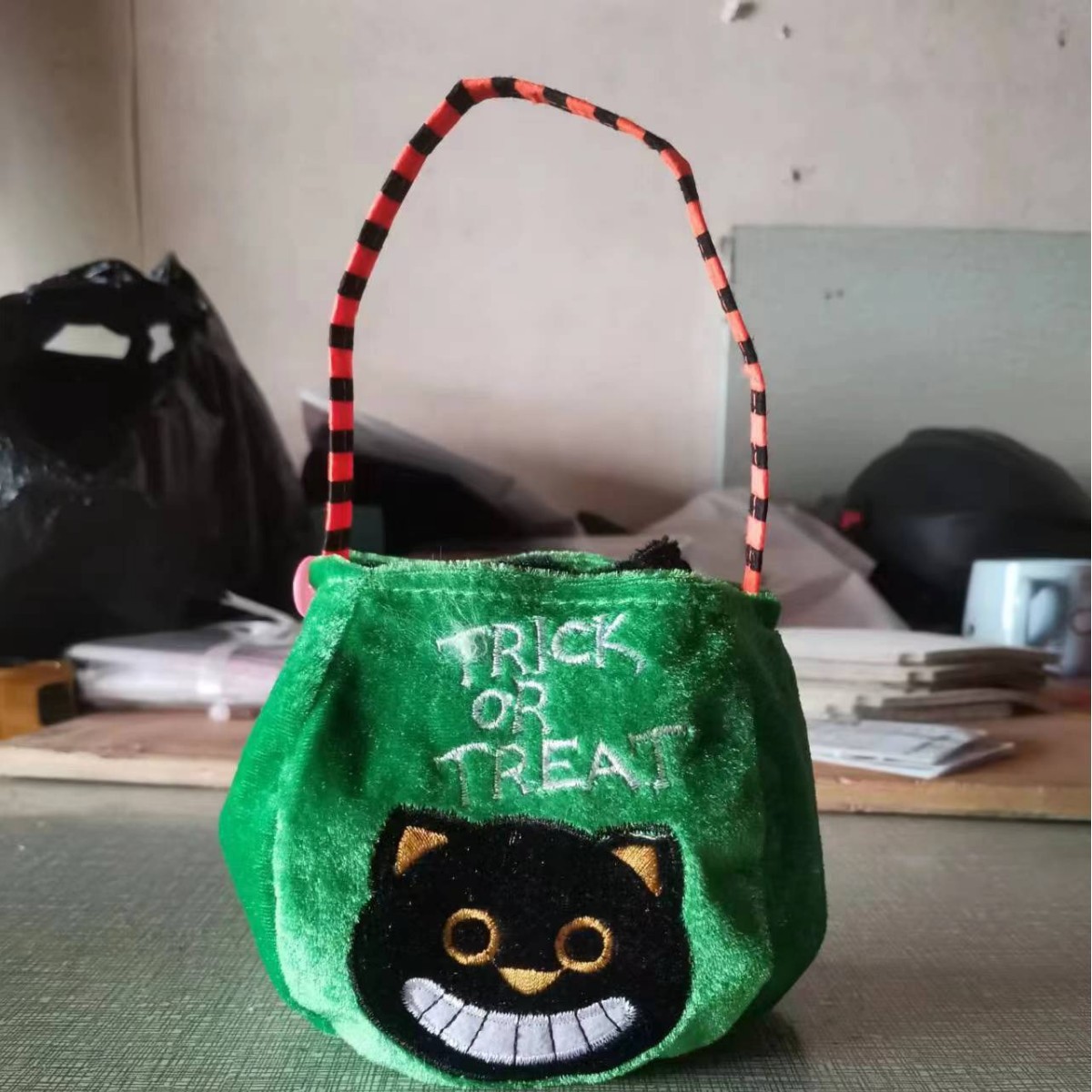 Bolsas de calabaza de mano bordadas transfronterizas de Halloween brujas fantasmas búhos bolsas de azúcar decoración de espectáculo de baile infantil