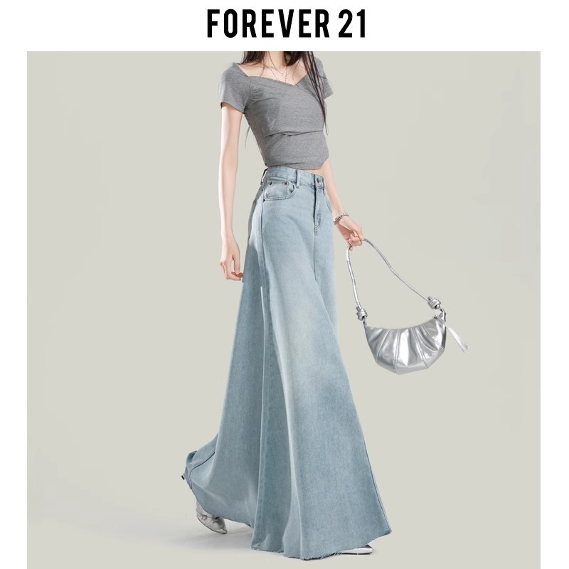 Elegant fashionable denim autumn cute long skirt