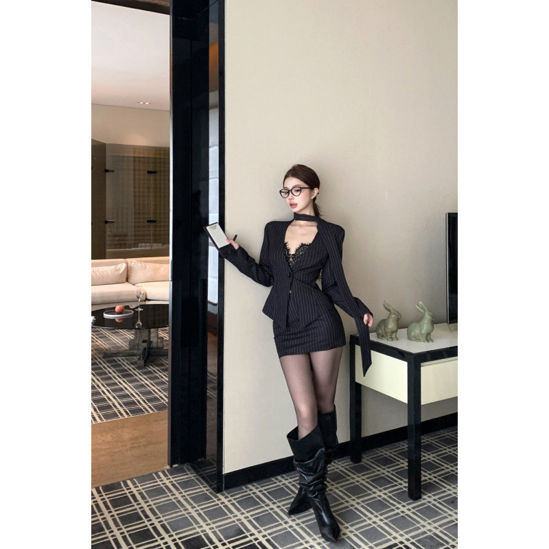 律政佳人御姐收腰海妖风高级西装外套包臀半裙套装女|undefined