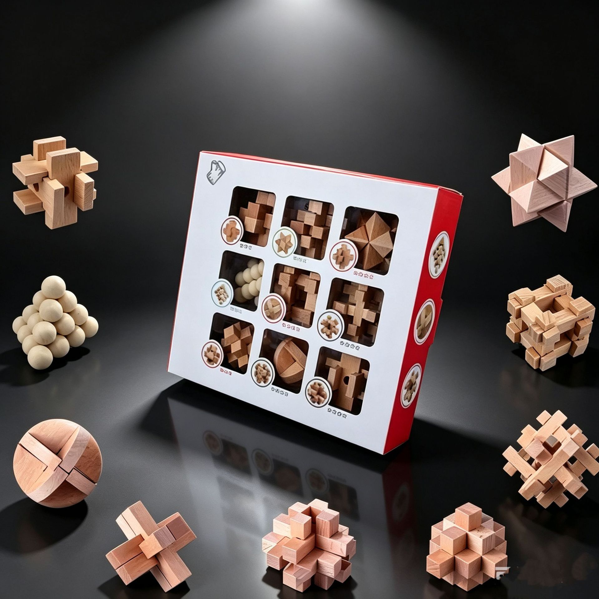 Juego de Rompecabezas de Madera de Haya Lu Ban Lock para Niños y Adultos image 4