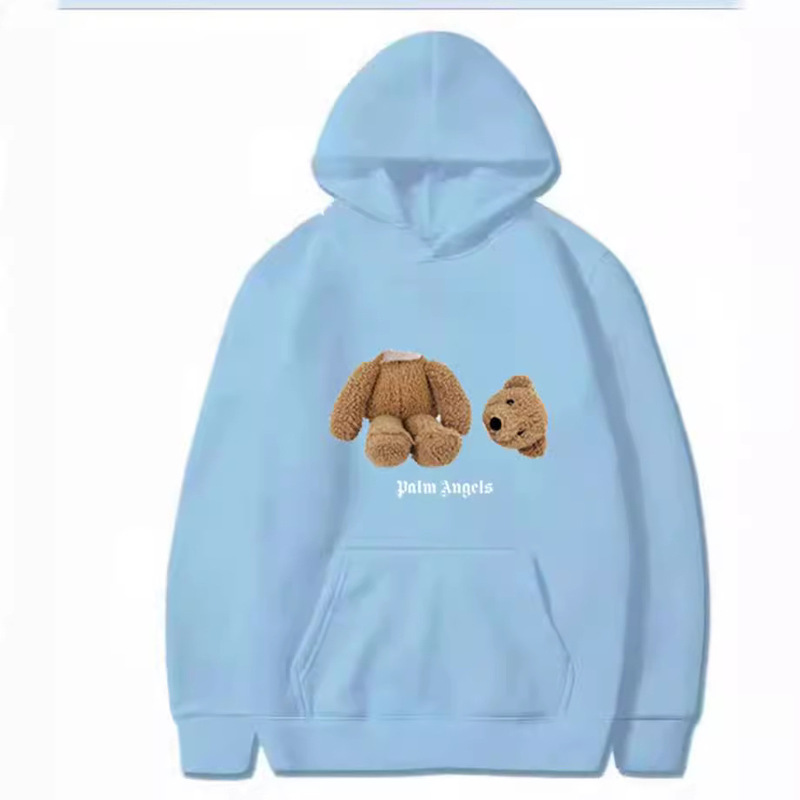European and American Trendy Brand Palm Little Bear Angel Bearangels Headless Bear Teddy Bear Fleece Couple Hoodie Sweatshirt
