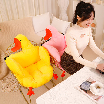 呆萌大白鹅办公室久坐椅垫学生宿舍椅子蒲团座垫榻榻米一体靠座垫