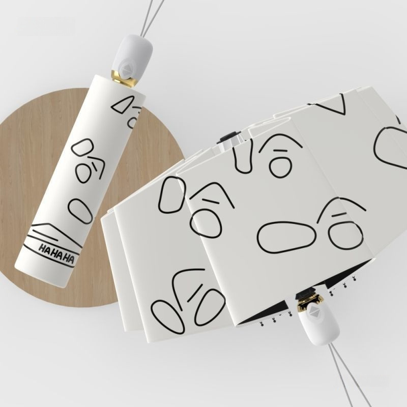 Fun Niche Fully Automatic Umbrella for Women, Sunny or Rainy, Sun Protection, Uv Protection, Folding Durable Sun Umbrella