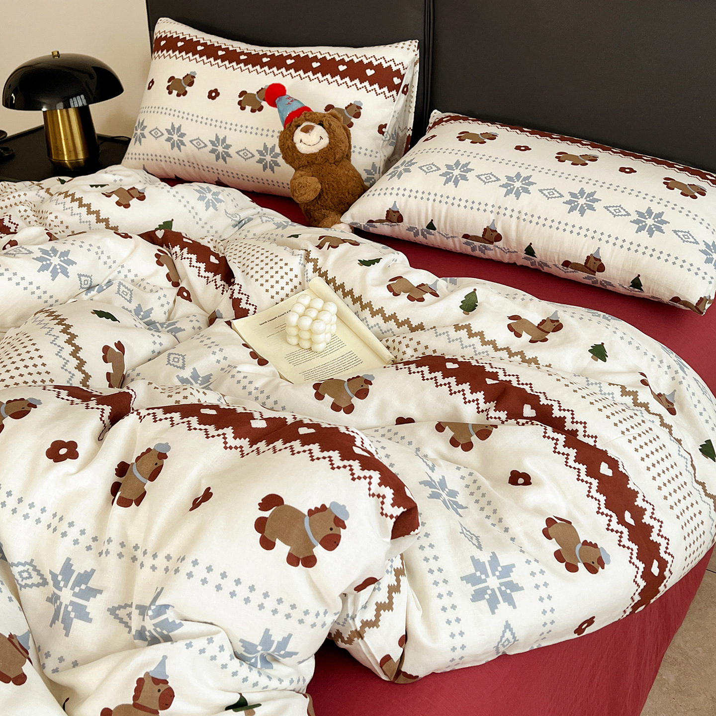 100% Cotton Double-Layer Gauze Four-Piece Set Dormitory Three-Piece Set Fresh Style Pure Cotton Bedding Set Wholesale