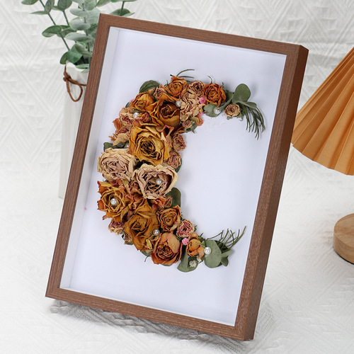 Wooden hollow three-dimensional creative diy picture frame 6-inch A4-inch dried flower photo frame plant and animal specimens table hanging wall wholesale