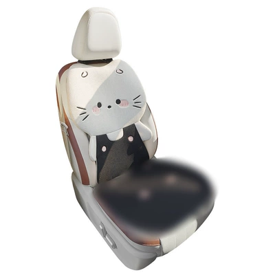 Breathable Car Rear Seat Cushion, Cute | Seat cushion, seat cover - three-dimensional-cute-cat-black-backrest