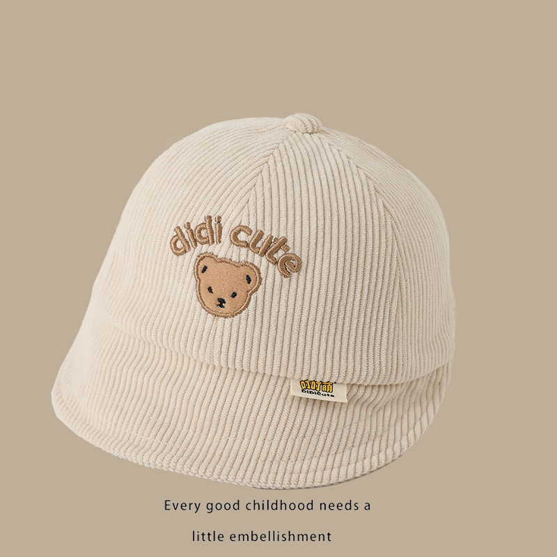 Sombrero para bebés otoño y invierno de terciopelo a prueba de viento y caliente para niños sombrero de protección de orejas sombrero de pescador primavera y otoño sombrero de lengua de pato bebé