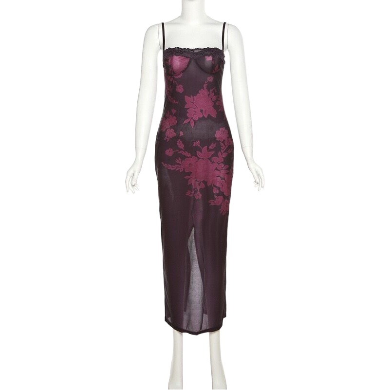Estilo europeo y americano 2023 primavera y verano nueva ropa de mujer moda retro sexy encaje Slim vaina backless Sling vestido
