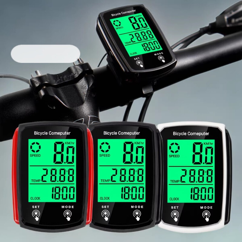 Cnc Bicycle Luminous Code Meter Wired English Version Backlight Odometer Road Mountain Bike Touch Screen Speedometer
