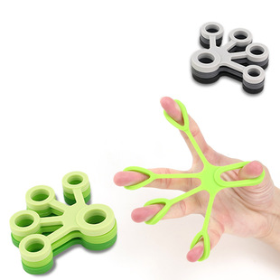 Hot new silicone finger tension device finger ring tension device five-hole tension device finger exerciser rehabilitation device
