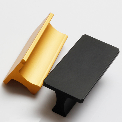 Manufacturer supplies modern aluminum alloy cabinet bedside table handle rectangular simple light luxury furniture hardware accessories