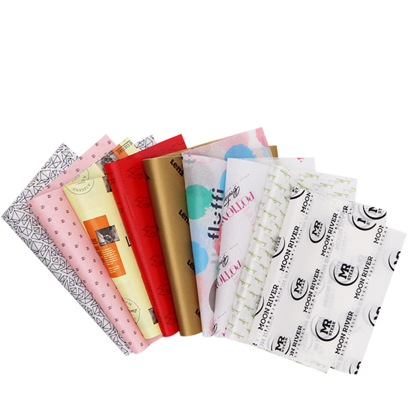 Fábrica al por mayor 17g papel de embalaje de flores papel de copia de punto de estrella papel de pera impresión personalizada bolsa hecha a mano