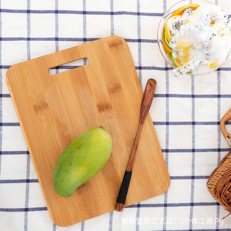 砧板实木小案板家用厨房占板刀板切水果擀面板抗菌竹炭切菜板托盘