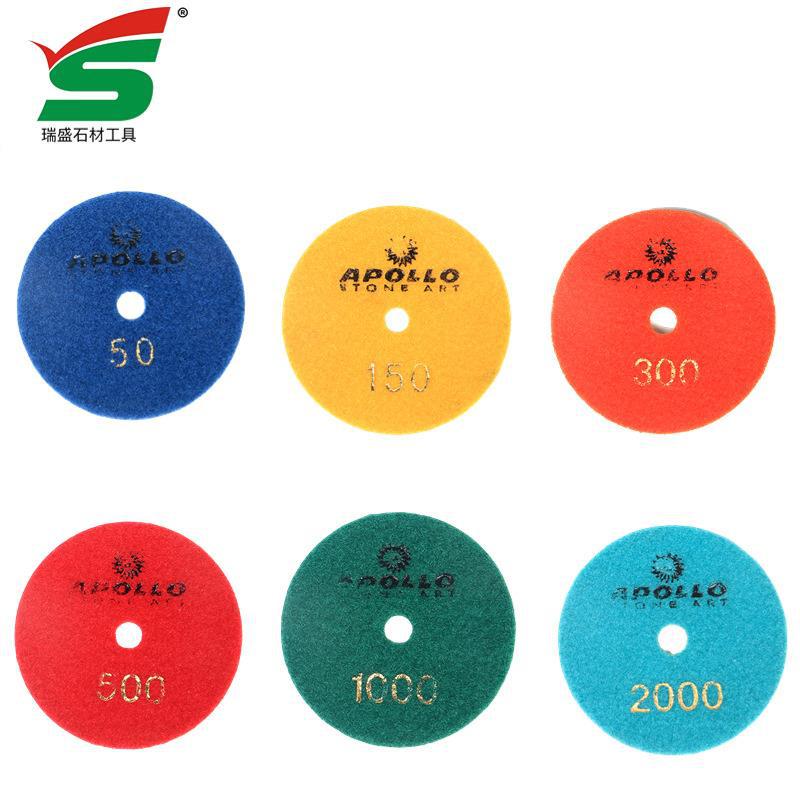 水磨片石材抛光片大理石花岗岩石英石翻新镜面磨片打磨片3/4寸
