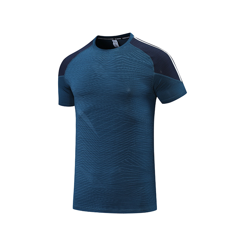 2022 verano transfronterizo de los hombres ocasionales sueltos más el tamaño de los deportes que basa la camisa Camiseta running fitness ropa de secado rápido manga corta A