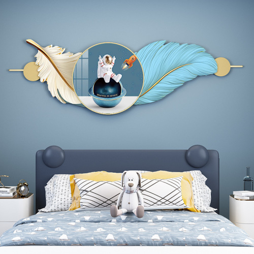 Children's Room Internet Celebrity Cartoon Astronaut Princess Room Wall Decor Painting Bedside Decor Round Hanger