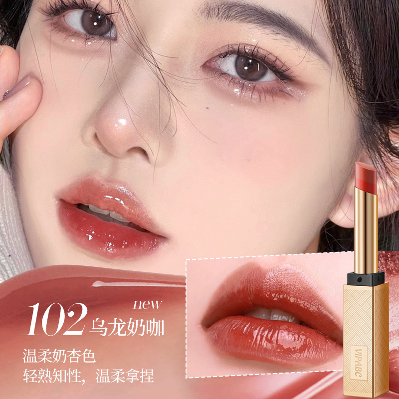 Vip abc水光精華口紅水潤は顔色が長く、カップをつけない日常の薄化粧ベルベット口紅すっぴん女|undefined