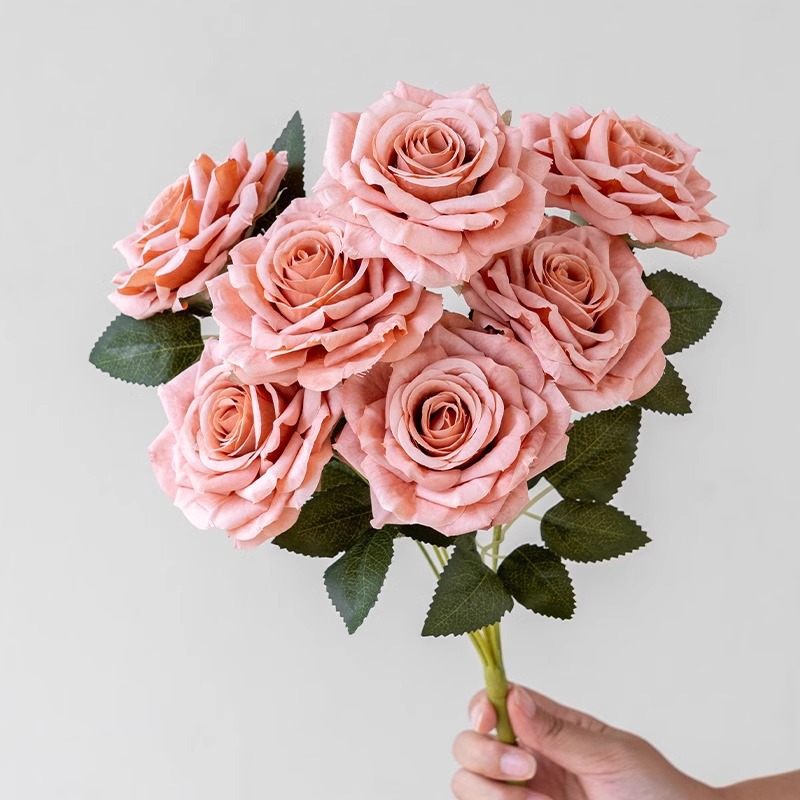 flores biónicas ramo de flores rosa flores simuladas decoración floral decoración floral