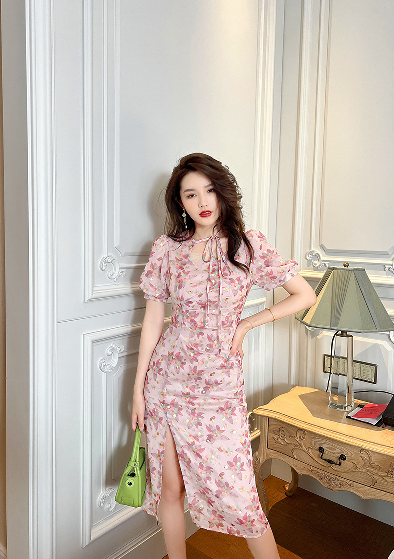 D0126 750K VÁY ĐẦM LIỀN THÂN NỮ CHOTDNG MÙA HÈ HỌA TIẾT HOA THỜI TRANG NỮ G02 SẢN PHẨM MỚI