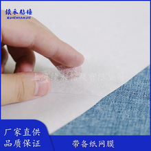 廠家直銷PA熱熔膠網膜 帶背紙粘合膠襯  布料雙面粘合襯 耐干洗