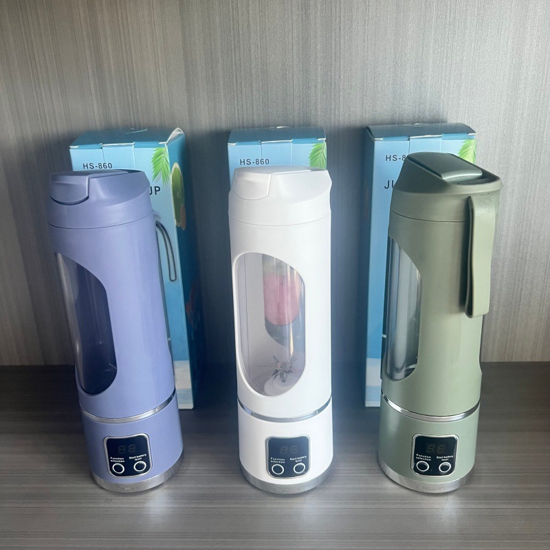 Cross-Border New Digital Display Juicer Household Ice Crushing Juice Cup USB Charging Portable Juice Machine Outdoor Tumbler