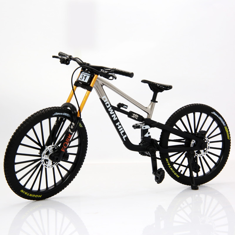 Alloy Bicycle Model Toy with Dual Shock Absorption and Variable Speed, Mountain Bike with Front and Rear Shock Absorbers, Cross-Border Wholesale and Dropshipping Alloy Bicycle Model Toy with Dual Shock Absorption and Variable Speed, Mountain Bike with Front and Rear Shock Absorbers, Cross-Border Wholesale and Dropshipping