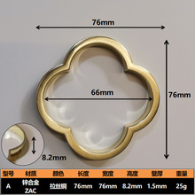 厂家直销四叶草宋式铜环圈装饰件新中式古典家具书茶桌装饰件批发