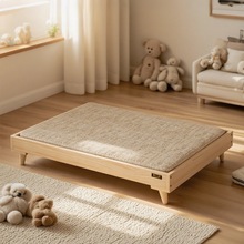 狗狗床夏季宠物床实木制离地大中小型猫狗窝木狗窝宠物床垫可拆洗