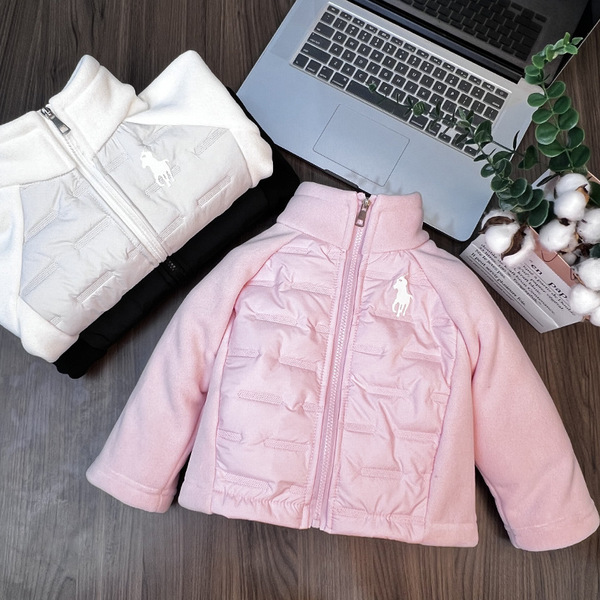 Children's fleece keep warm demi-season quilted down jacket for men…