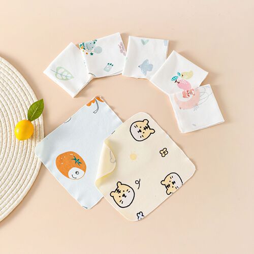 Infant small handkerchief, baby milk wipe, mouth towel, wholesale cotton children's square towel, handkerchief towel, baby face towel