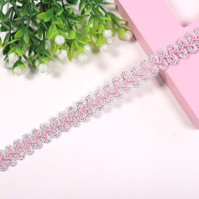 Spot 1.2cm color oro y plata accesorios de encaje accesorios de ropa 32 colores ciempiés borde de espigan encaje