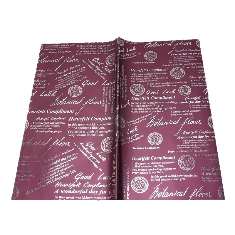 Huaxi Katia fábrica de utopía flor al por mayor papel de embalaje de aluminio impermeable florista material de ramo de flores
