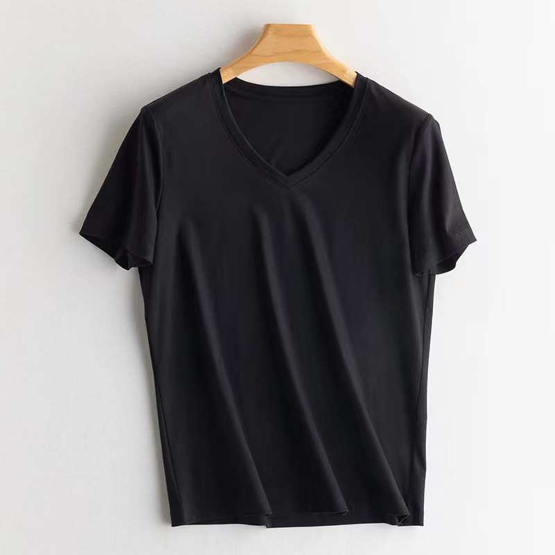 Black, V-neckline