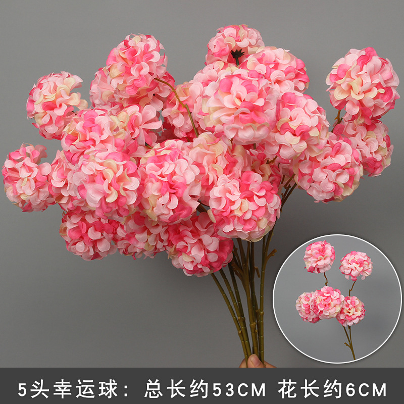 10 flores rosadas bodas flores de seda decoración floral flores falsas hortenida Wenxin Road Artes florales otros
