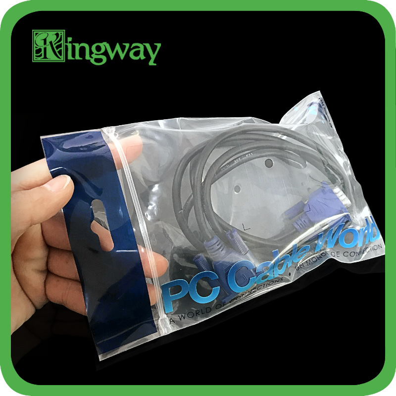 厂家货源 PC电缆包装袋 数码线材包装加厚PE贴骨袋 可印刷logo