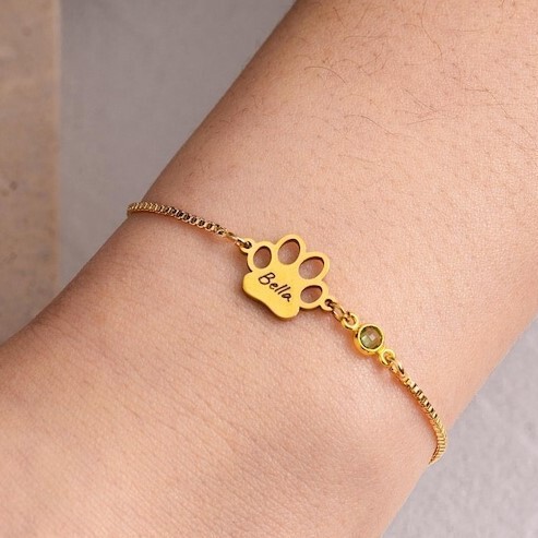 Customized Pet Bracelets with Personalized Names and Birthstones, Multi-Pet Jewelry, Pet Family Gifts, Etsy Hot Seller