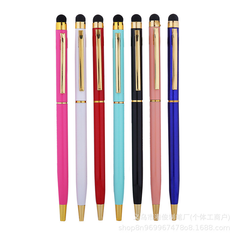 卸売高級金属ペン、静電容量式ペン、広告用金属ボールペン、特価タッチスクリーンペン、タブレット用タッチボールペン|undefined