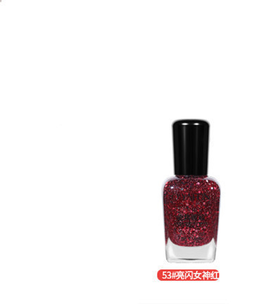剥がれない Ouyafei マニキュア、ベーク不要、油性、速乾性、スパンコール グリッター 15ML マニキュア、長持ちし、色あせしません。|undefined