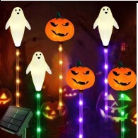 国境を越えた新型ハロウィーンカボチャ床ランプ屋外防水太陽エネルギー装飾ランプ庭園配置雰囲気ランプ列|undefined