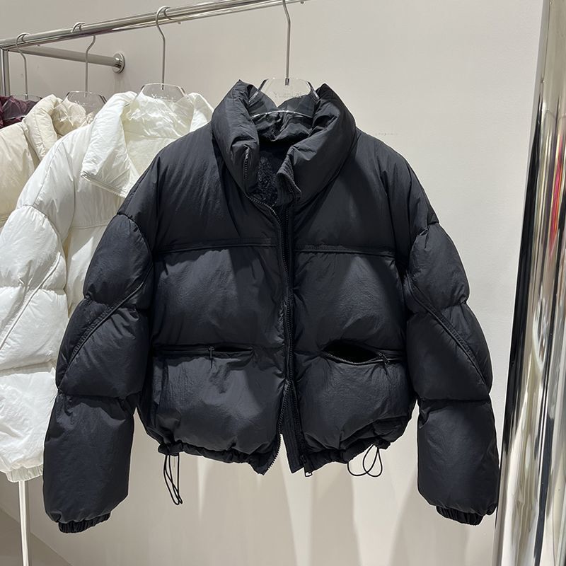 New Dongdaemun White Duck down Jacket for Women, Short Loose Fit Puffer Jacket with Stand Collar, Thick Autumn and Winter Coat, Trendy New Dongdaemun White Duck down Jacket for Women, Short Loose Fit Puffer Jacket with Stand Collar, Thick Autumn and Winter Coat, Trendy