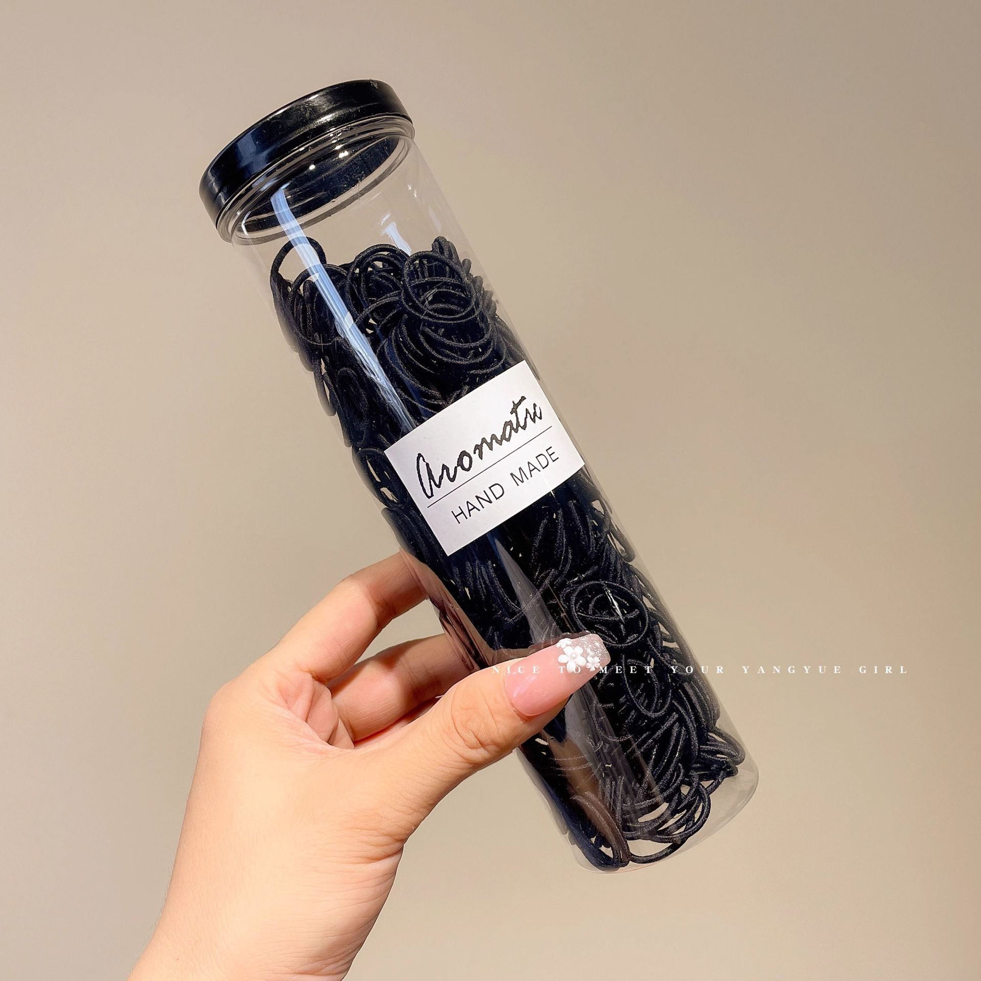 Cuerdas de cabeza de color para mujeres negras coreanas para niños espesar banda de goma desechable toque de cabello para atar el cabello no daña el cabello image 90