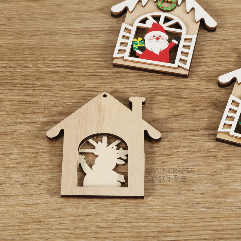 新しいクリスマスのヘラジカの木の小屋の置物のテーブルの装飾のサンタクロースの置物の祝日のパーティーの装飾の道具|undefined