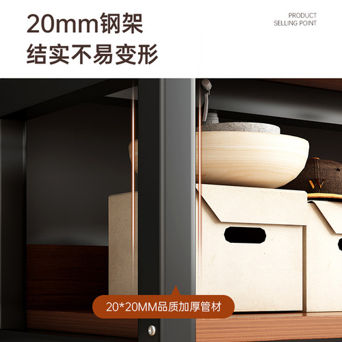 Simple bookshelf storage rack floor-standing storage rack living room wall storage rack iron shelf display rack home bookcase
