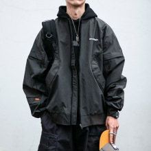 秋季新款户外美式复古MA-1飞行员夹克情侣宽松棒球服工装外套男潮