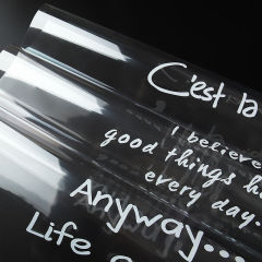 Internet celebrity dustproof water transparent flower wrapping paper English letter cellophane package rose bouquet thickened opp 20 sheets