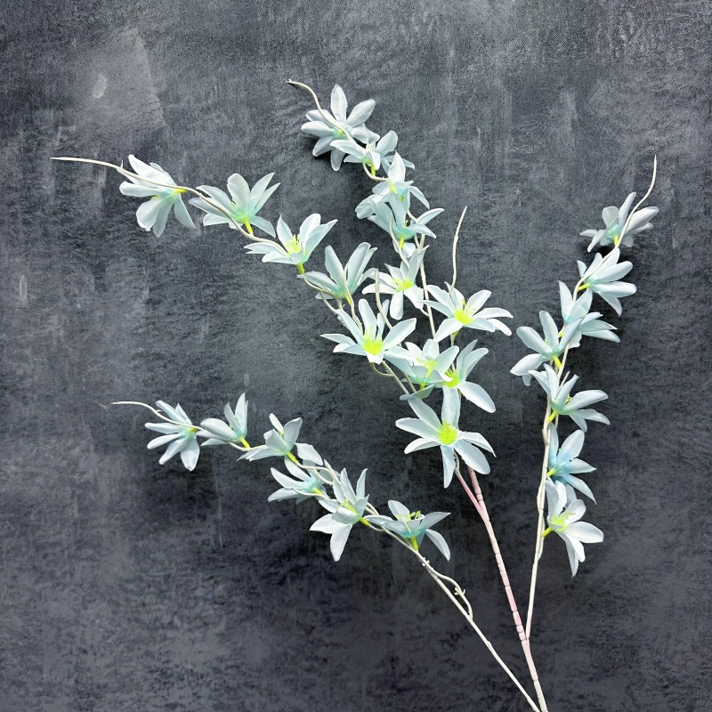 Ruyi lirio flor artificial alta rama champán boda flor boda salón decoración techo flor seda flor falsa Flor al por mayor