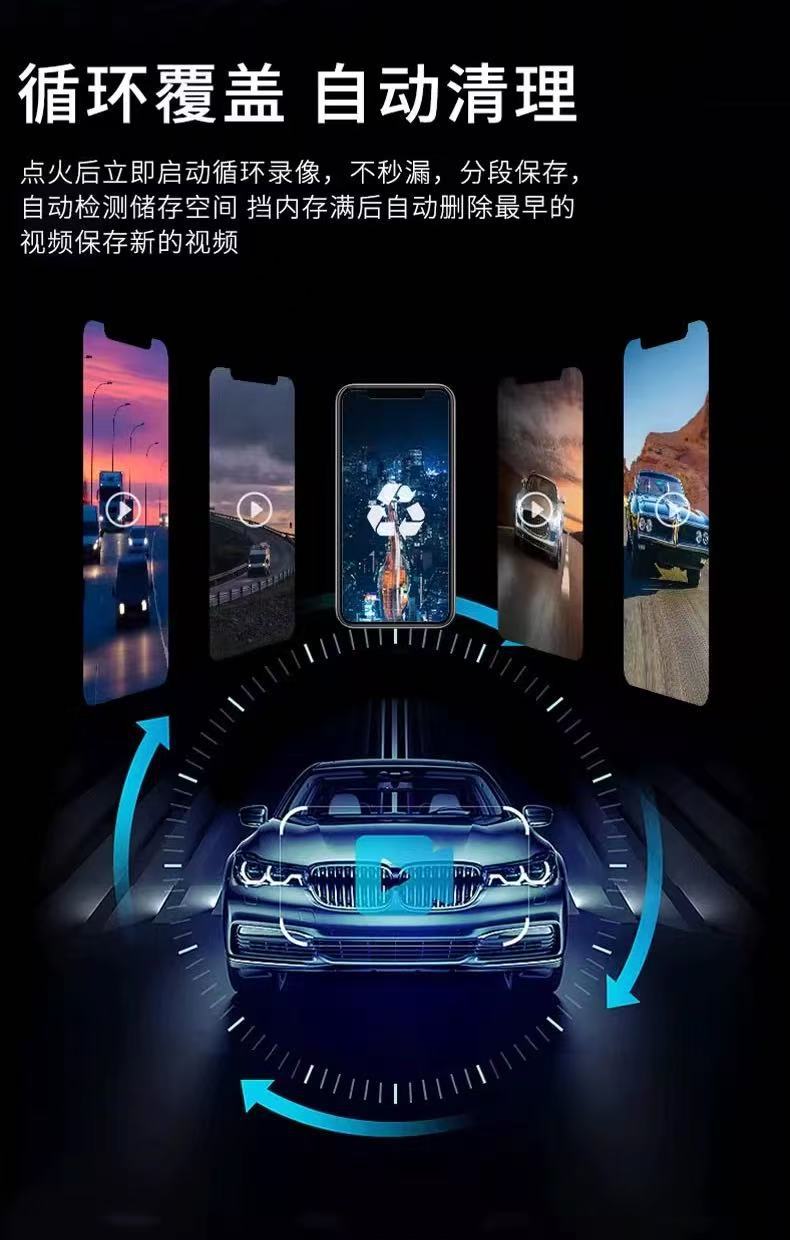 4K Ultra-clear 4-lens front, rear, left, and right 360-degree dashcam with parking monitoring and 24-hour sentinel mode 2026