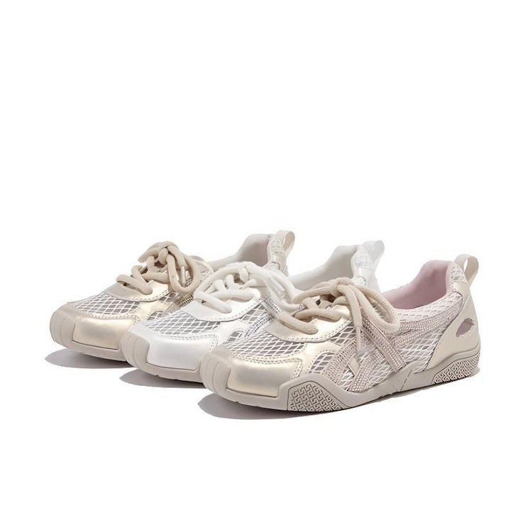 Zapatos deportivos de malla para damas versátiles 2026 verano nuevo hueco transpirable entrenamiento de entrenamiento deportivo casual zapatos de malla suave