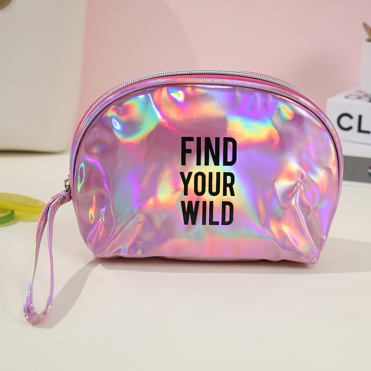 Spot bolsa de cosméticos láser de PU a prueba de agua bolsa de almacenamiento de lavado de viaje portátil bolsa de regalo de colores al por mayor